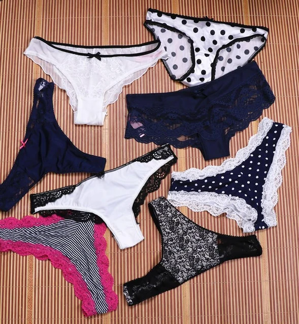 UWOCEKA Sexy Underwear, Kinds of Women T-Back Thong G-String Underpants  Sexy Lacy Panties, 10 Pcs 