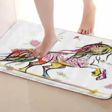 Коврик для ванной комнаты в стиле лошади, Забавный Противоскользящий коврик для ванной, аксессуары для душевой занавески, соответствующие вашей душевой занавеске