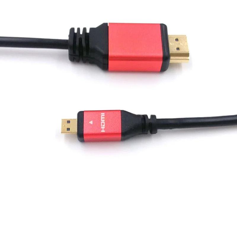 Микро HDMI к HDMI кабель с Ethernet позолоченный для сотовых телефонов 2 м для win8 4 к x 2 к металлический корпус 0,5 м 1 м 1,5 м 2 м 3 м 5 м