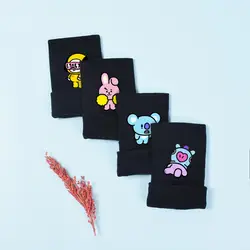 Лидер продаж Мода KPOP картонная фигурка BT21 теплый прочный мода печатных Половина палец трикотажные перчатки вентиляторы поддержка идолов