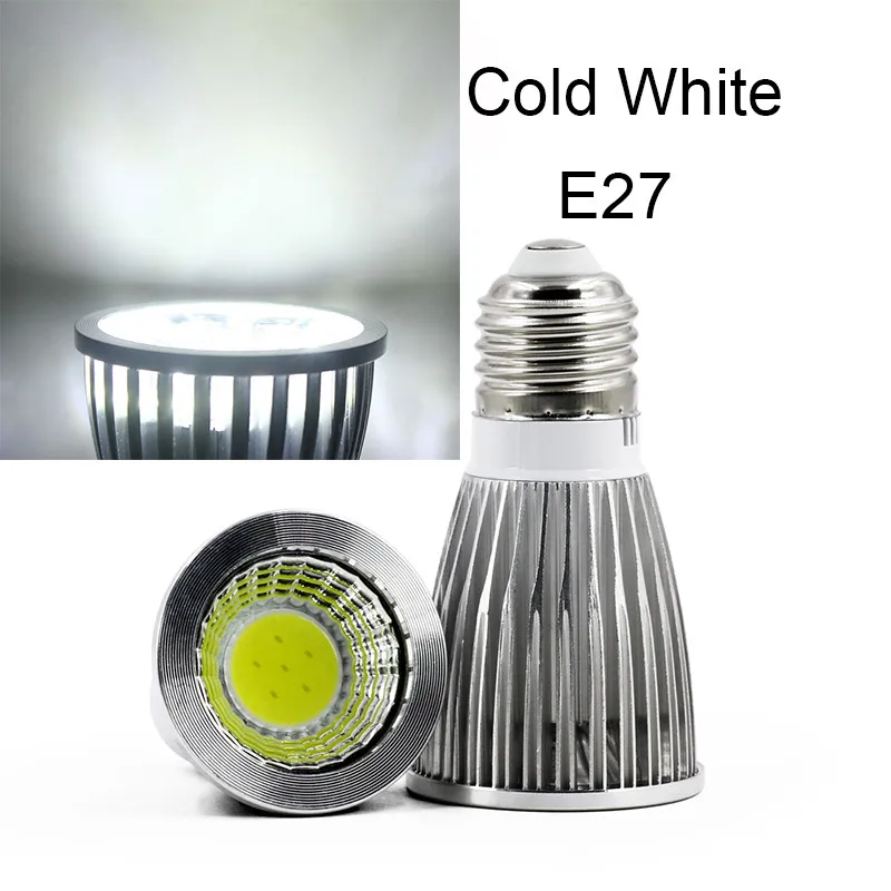 ZjRight AC85 265V 3 Вт 5 7 9 светодиодные прожекторы GU10 GU5.3 E27 E14 COB процесс теплого белого