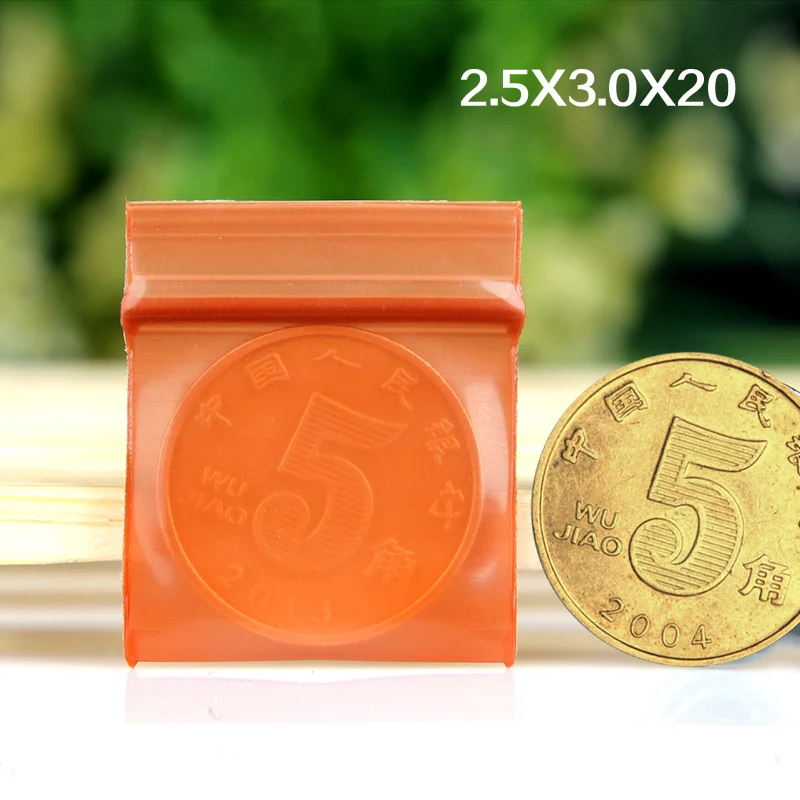 Пластиковый прозрачный пакет для ювелирных изделий 2 5x3 см 500 шт./лот с замком