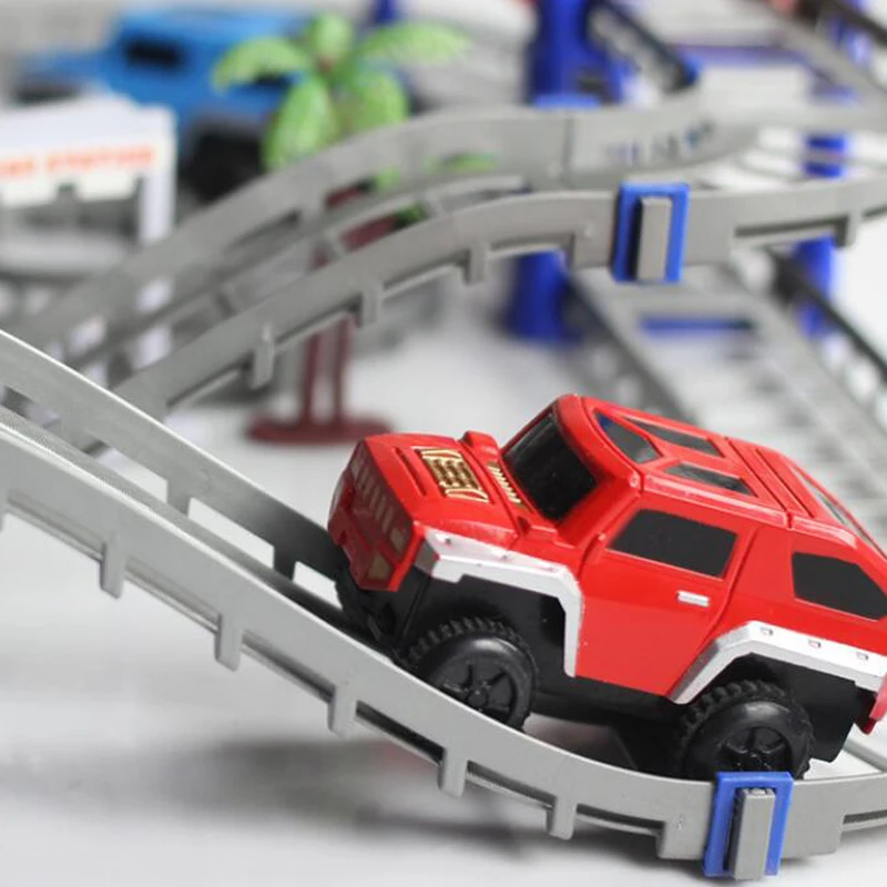 DIY детские игрушки 3D электрический вагон модель цветной трек гоночный наука и Образование Развивающие игрушки торговля разнообразие скорость