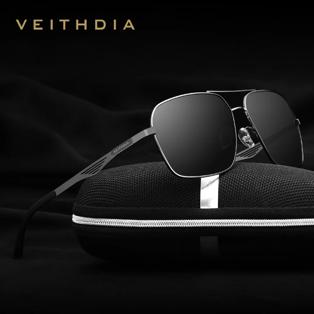 

VEITHDIA Brand Polarized Men's Square Vintage Sun Glasses Male Eyewear Accessories Sunglasses For Men gafas oculos de sol 2459