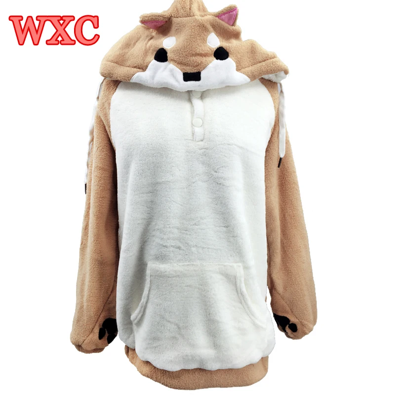 Дож Уха Толстовка Сумка Clothing Пуловер Vetement Kawaii Аниме Хвост WXC