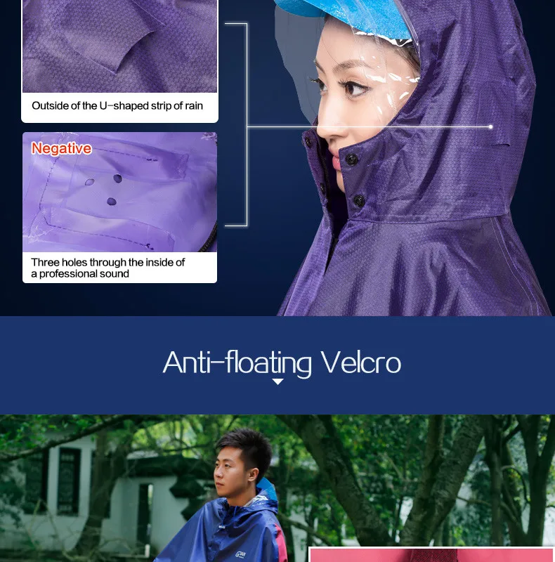 Qian rainproof взрослых мульти-функциональный Открытый пончо дождевик Оксфорд Материал Восхождение Велоспорт туристическое снаряжение плащи