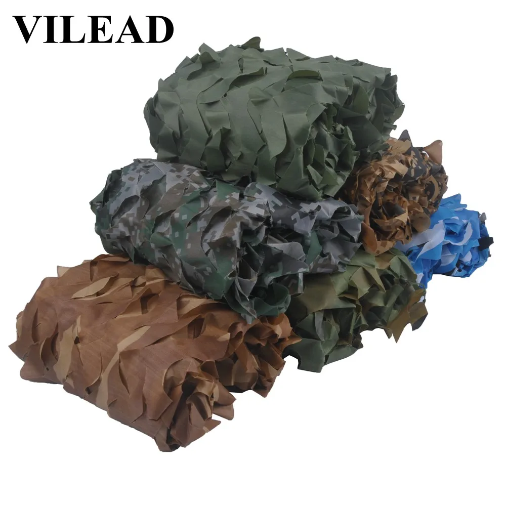 

VILEAD Simple 1.5*6.5m 7 colors Camouflage Net Woodland Blue Green Desert Camo Netting without Edge Binding Sun Shelter Car Tent