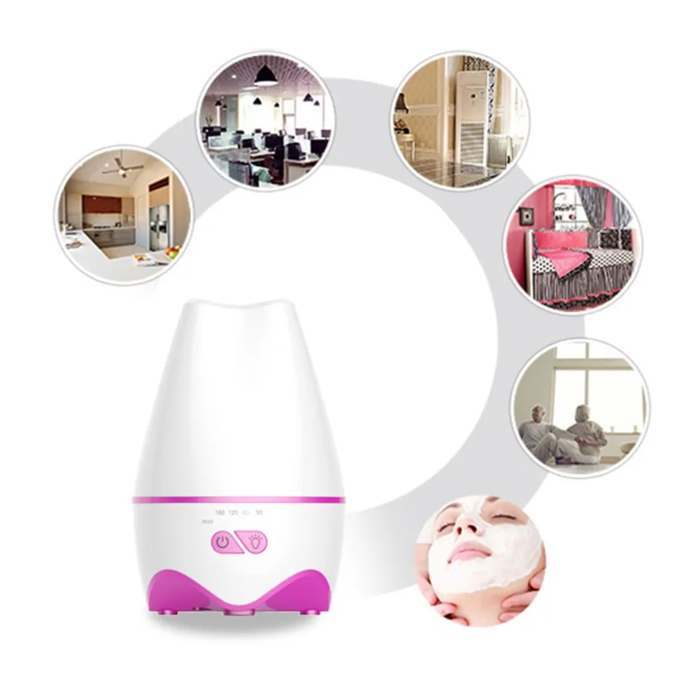 

Ultrasonic Air Humidifier Whisper-quiet Aroma Diffuser 120ml Tank Essential Oil Diffuser With 7 Colors LED Lights Night Light