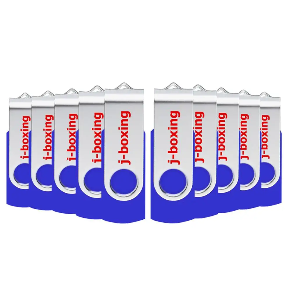

J-boxing 10PCS/Pack 128MB USB Flash Drive Metal Rotating Memory Stick Folding Pen Drive Thumb Storage for Computer Laptop Tablet