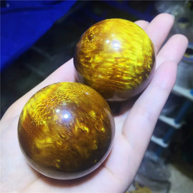 Новинка 50 мм красивая золотая морская ива Коралловая насадка шар orb с лечебным