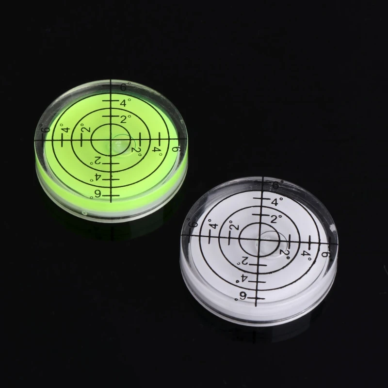 

32x7mm Bulls-eye Bubble Degree Marked Surface Spirit Level For Camera Circular