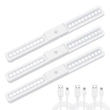 PIR датчик движения 20 светодиодный s USB перезаряжаемый беспроводной под шкафом свет светодиодный шкаф ночник для шкафа кухонной лестницы