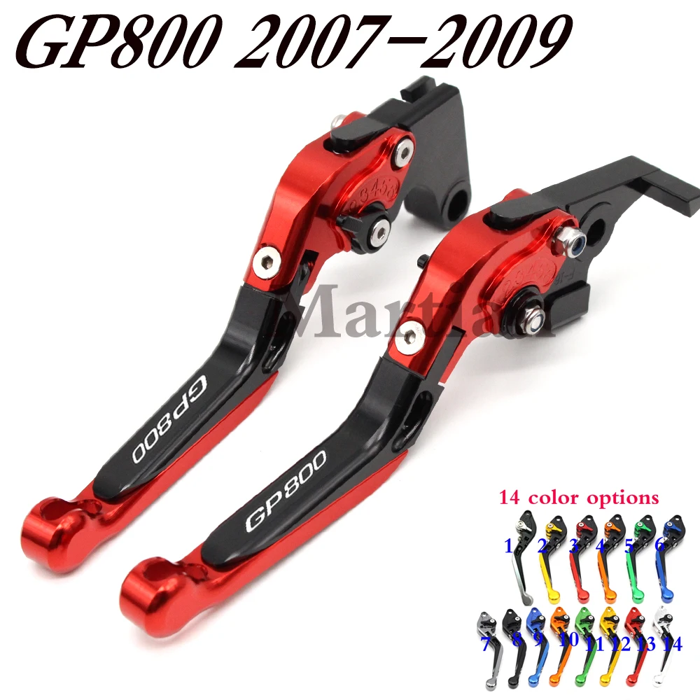 Leve Della Frizione Del Freno Del Motociclo Allungabili Pieghevoli Regolabili Cnc 14 Colori Per Gilera Gp 800 Gp800 2007 2008 2009