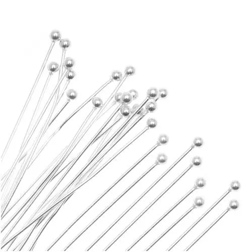 

MOCC 2-Inch 20-Piece Silver Plated Ball Head Pins, 22-Gauge