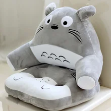 2 pcs /set Cute Cartoon Cat Chair Cushions Home Decor Home Office Seat Cushion Backrest Pillow Decorative Emoji Pillows almofada