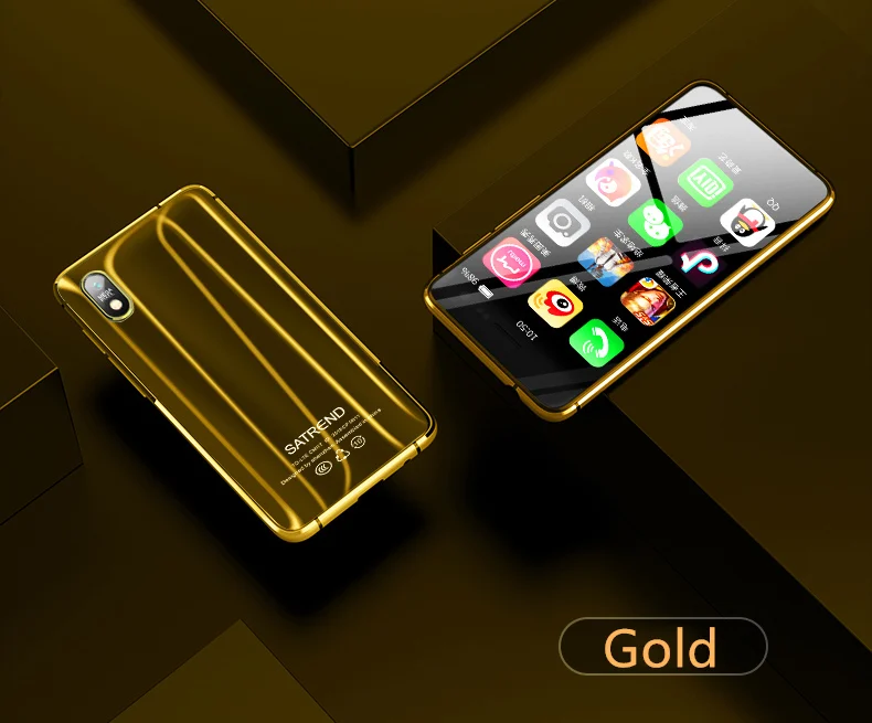 Gold Маленький 4G мобильный телефон Satrend S11 3,22 дюймов MTK6739 2 ГБ 16 ГБ Android 7,1 телефон точка доступа wifi gps мини детский смартфон - Цвет: Gold