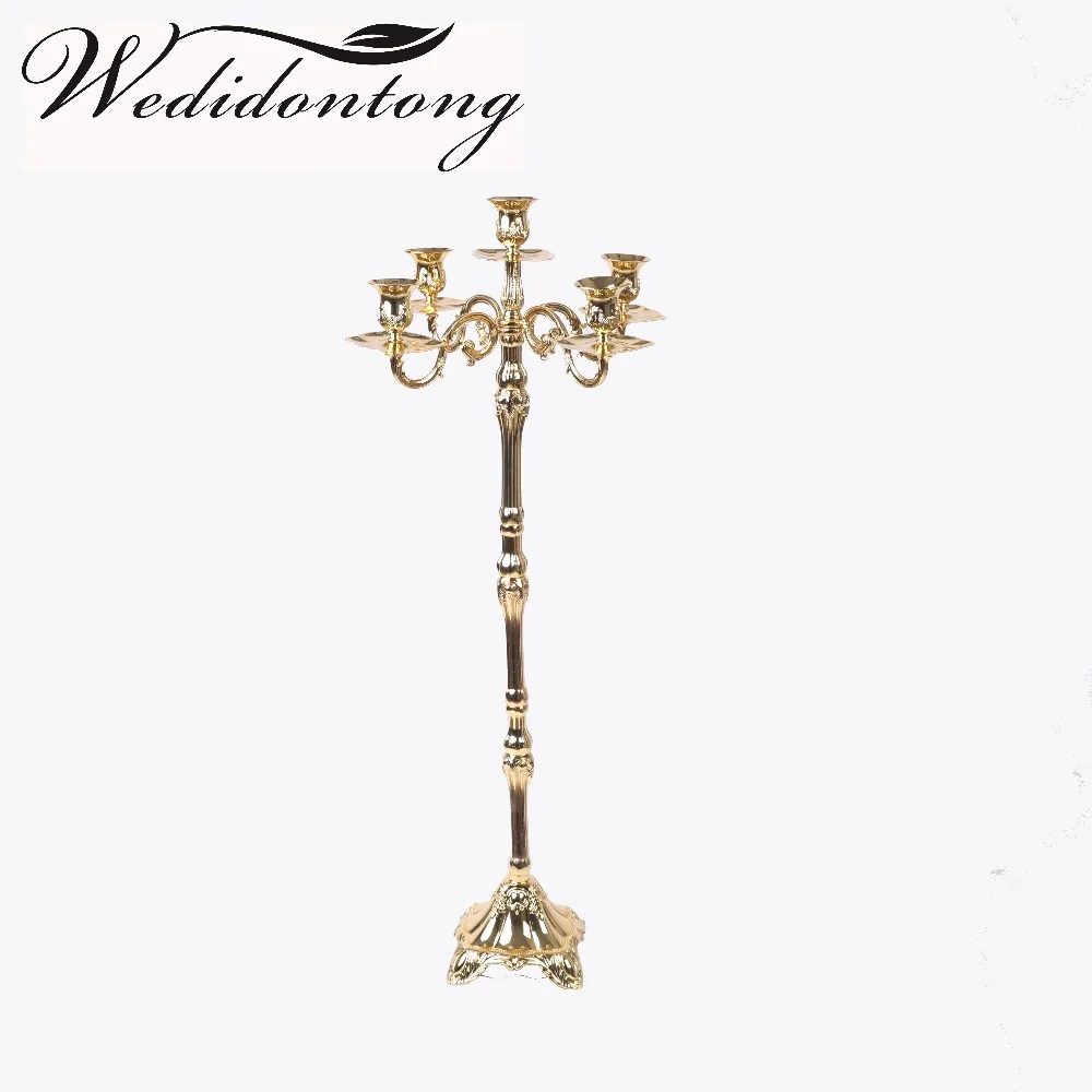 Candelabra 5 candles Gold Silver Metal Branch Tall Candelabra