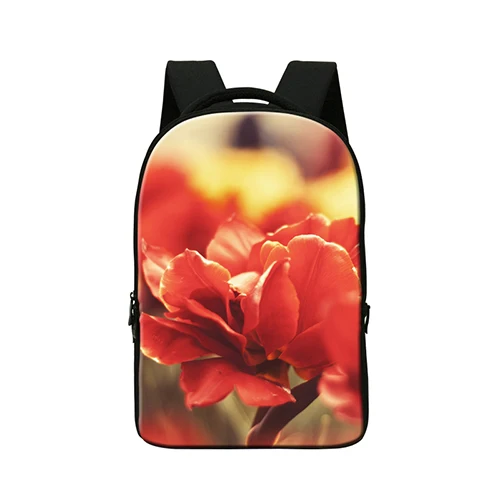 Сумка для ноутбука Женская 14 '', школьная сумка для девочек колледжа, школьная сумка с 3d принтом розы для подростков, школьная сумка для девочек-подростков - Цвет: Коричневый