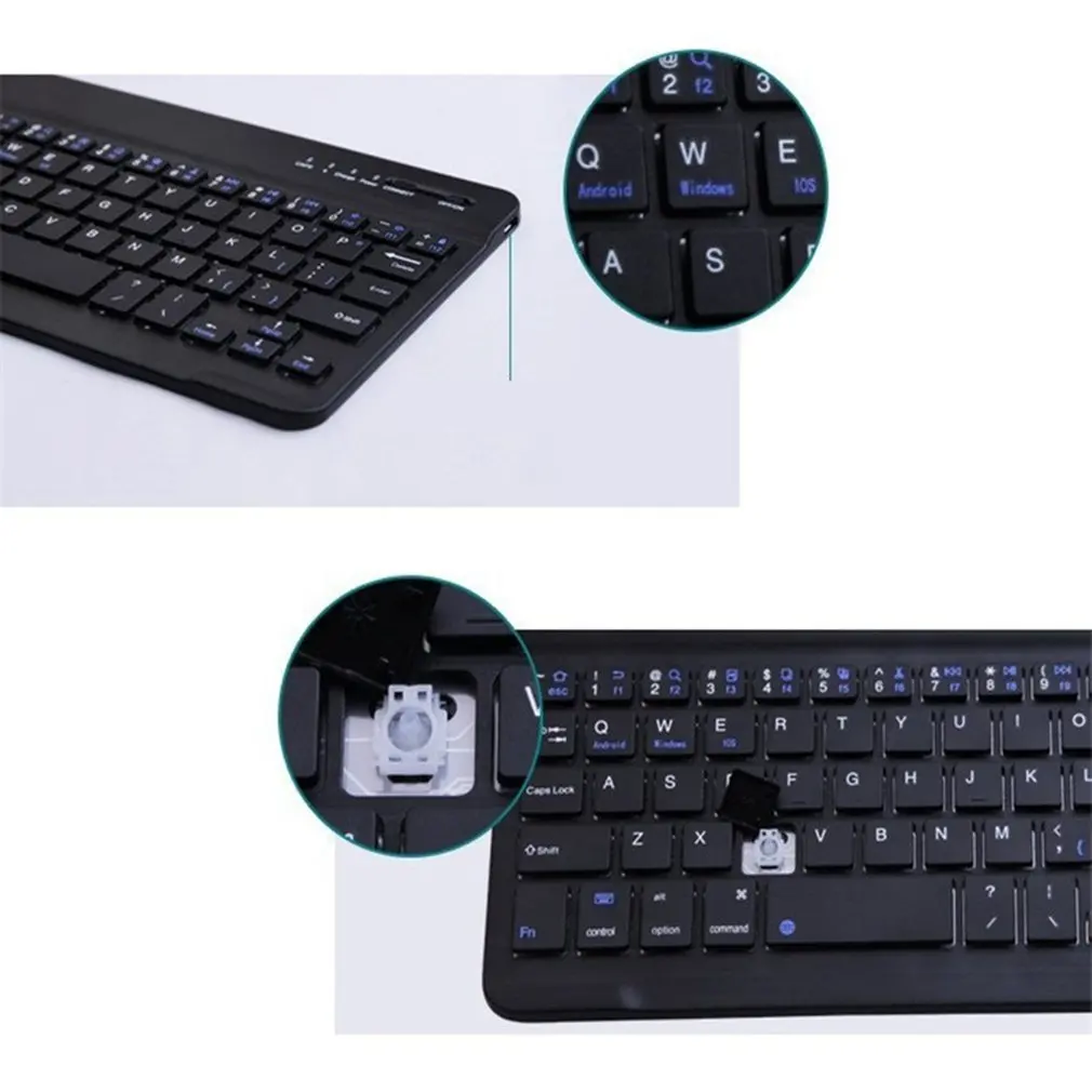 7 дюймов Bluetooth 10 метров Беспроводная приемная дистанция офисная игровая мышь клавиатура три системы общая клавиатура