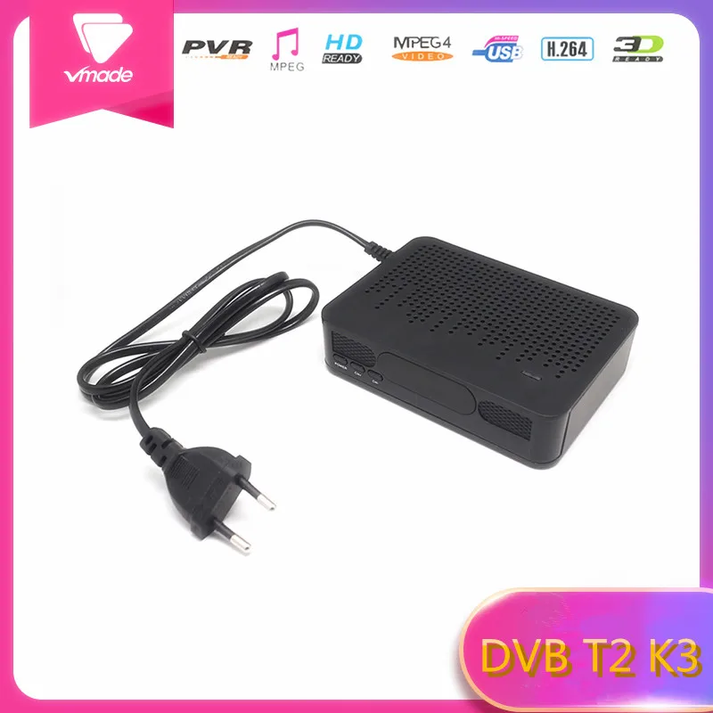 Vmade новейший DVB T2 K3 полное цифровое ТВ высокой четкости тюнер рецептор MPEG4 H.264