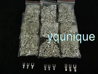 

450 PK 10-12 14-16 18-22 GAUGE UNINSULATED SPADE CONNECTORS #6 #8 #10 TERMINALS