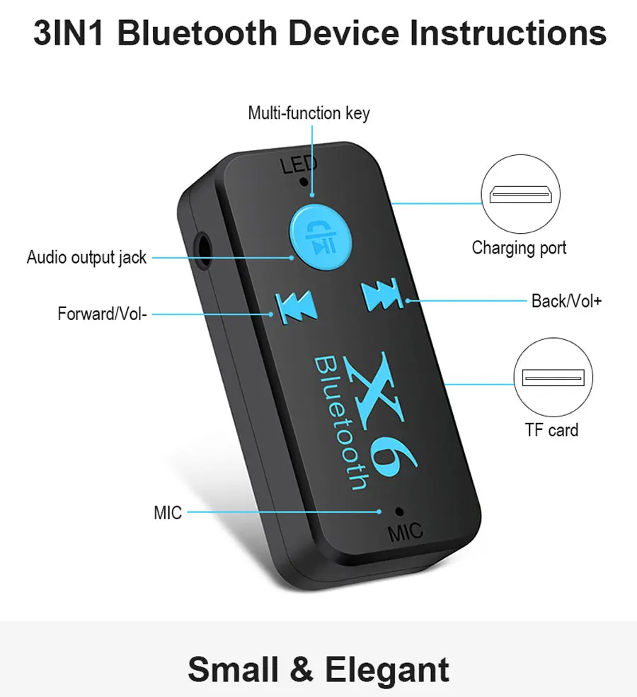 3,5 мм автомобильный комплект AUX Bluetooth аудио приемник ручной микрофон Вызов Bluetooth адаптер 4,0 Автомобильный Динамик Авто TF карта музыкальный приемник