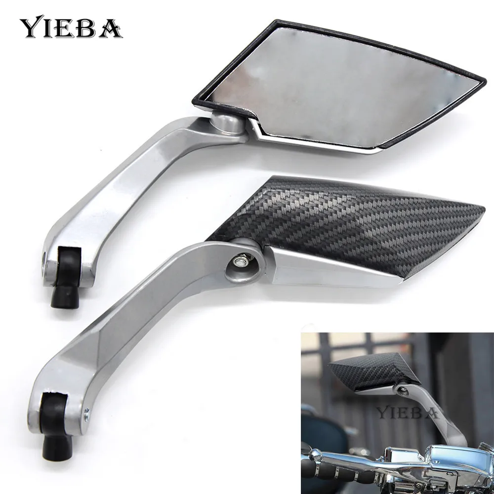 Motorcycle side mirror carbon fibre rearview For YAMAHA  XJR400 XJR1200 XJR1300 XJ600 XJ6 Kawansaki DUCATI HONDA KTM  BMW MT 10