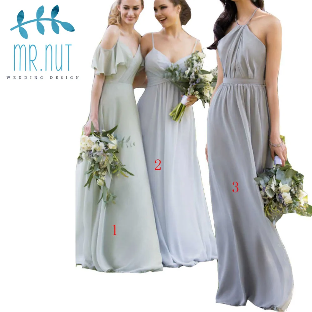 

Customized 2019 long Bridesmaid Dress Elegant Chiffon Dress vestidos de fiesta largos elegantes