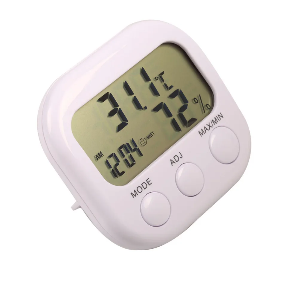 Домашний термометр гигрометр Мини цифровой Комнатный Измеритель температуры и влажности манометр ЖК-дисплей с подставкой для дома