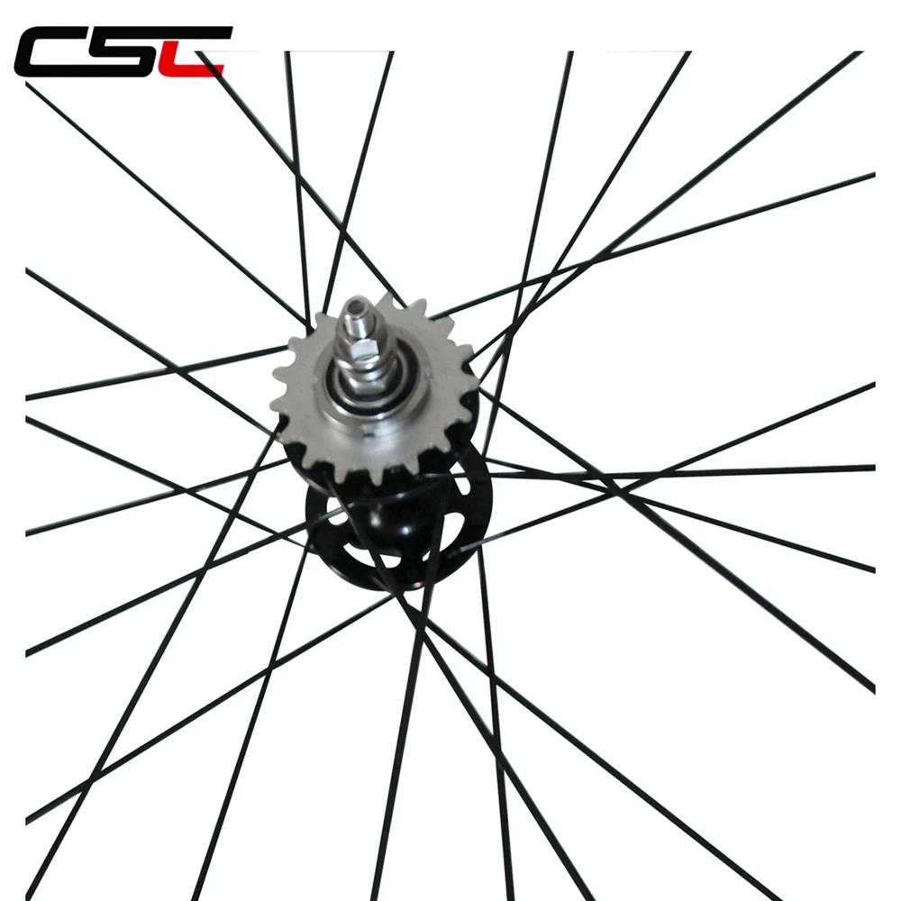 Best CSC Track Wheels 23mm Width 88mm Tubular Carbon fixed gear bicycle wheelset 5