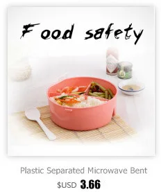 Пластик разделены печь Bento Box для детей Открытый Пикник Кемпинг Еда контейнер для хранения Ланчбокс Столовая посуда набор Посуда