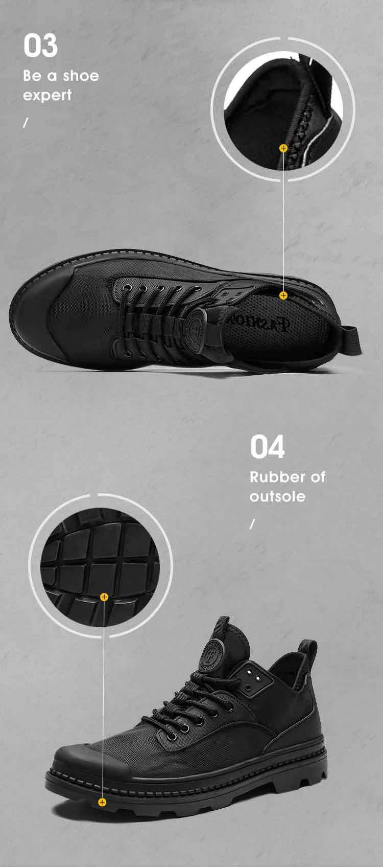 Обувь из натуральной кожи мужские рабочие ботинки с мехом на шнуровке, теплые Нескользящие Дизайнерские однотонные черные ботинки на шнуровке высокого качества