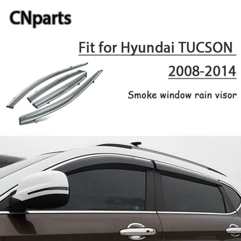 

CNparts 4pcs ABS For Hyundai Tucson 2008 2009-2014 Car Smoke Window Visor Keep Fresh Air convection Accessories