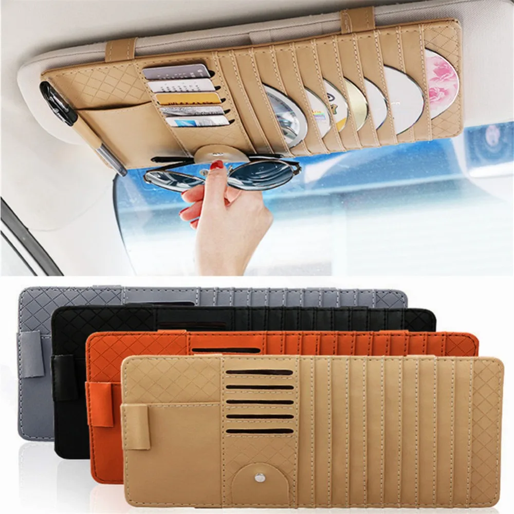 Car Sun Visor Organizer Storage Holder Car Styling Visor CD Organizer