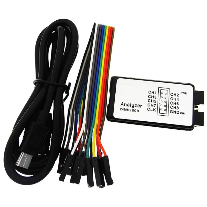 USB логический SCM 24 МГц 8 каналов 24 м/секунды логический анализатор отладчик для ARM FPGA логический анализатор логика 24 м 8 каналов - Цвет: A