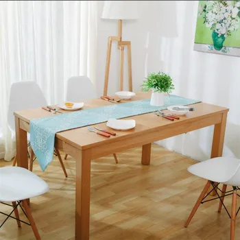

Simple Linen Table Flag European Style Table Runner Wedding Party Coffee Table Dinning Table Runner House Decoration Cover
