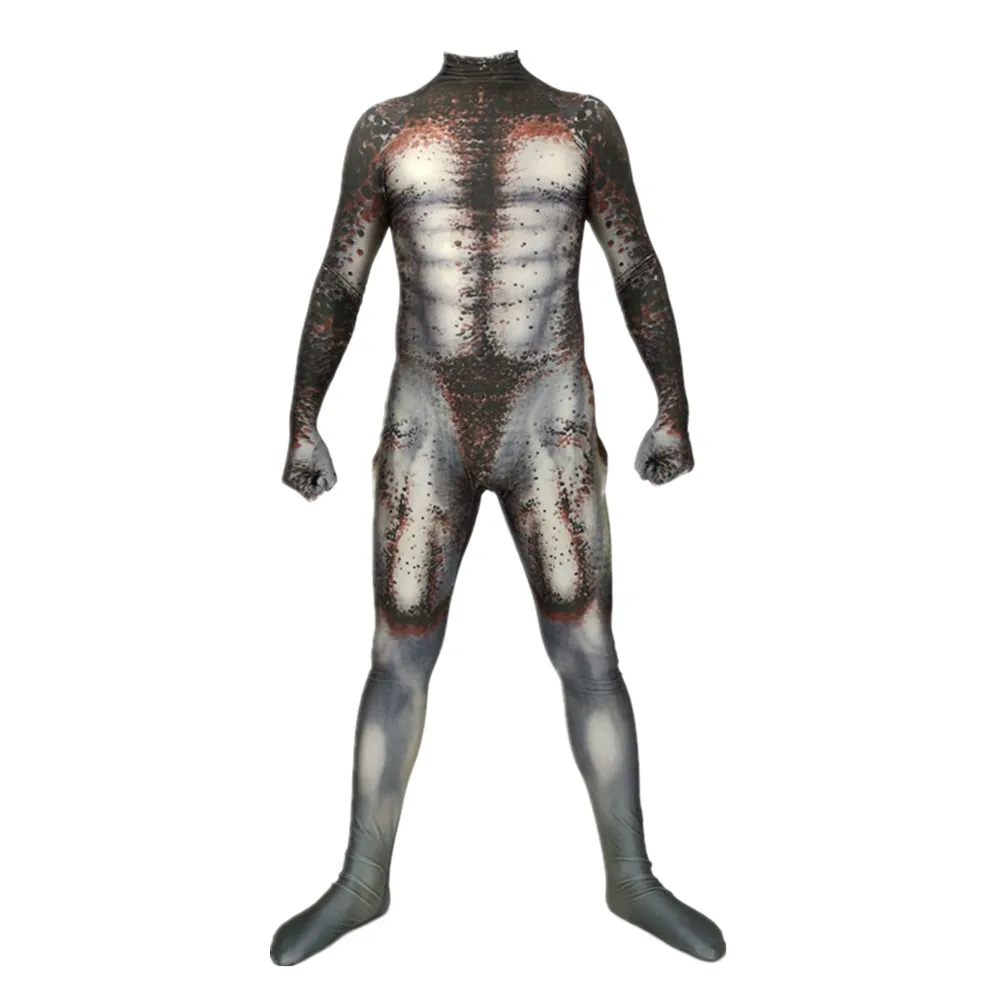 

High Quality Predator Cosplay Costume With 3D Print Predator Basic Suit Halloween Jumpsuits