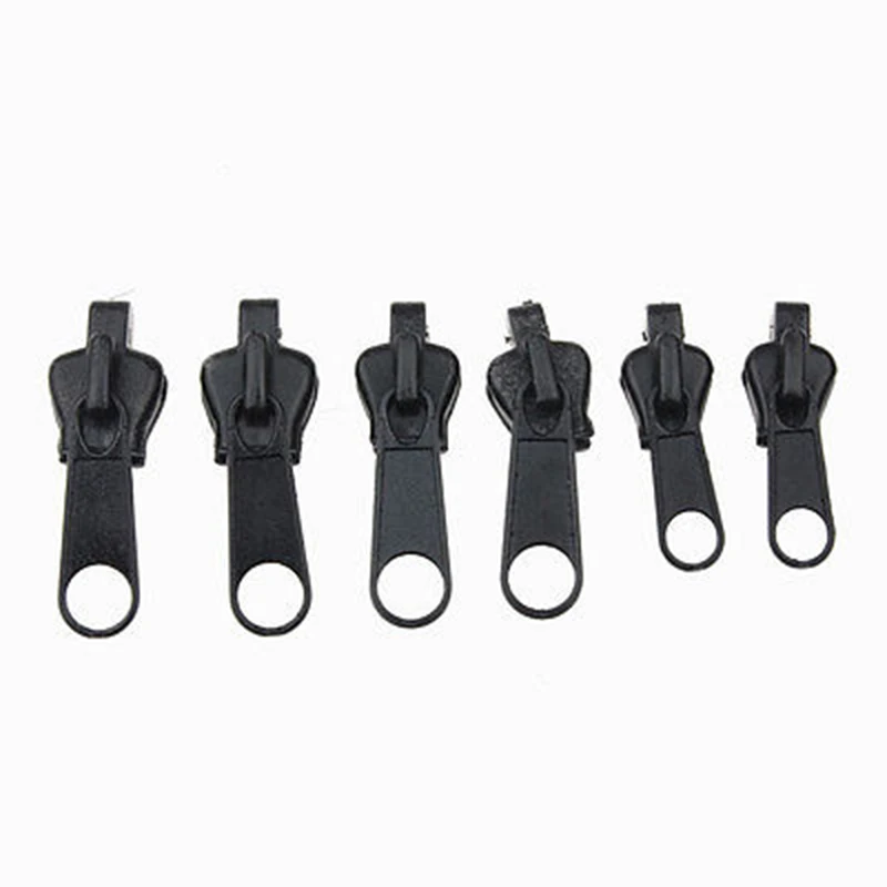 6pcs Plastic Fix A Zipper Zip Slider Replacement Fixer Clothes Bags Instant Repair Tool