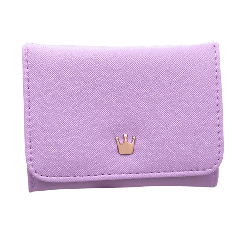 

2018 Women's Wallet Card Holder Wallets Crown Small Wallet Coin Purse PU Leather