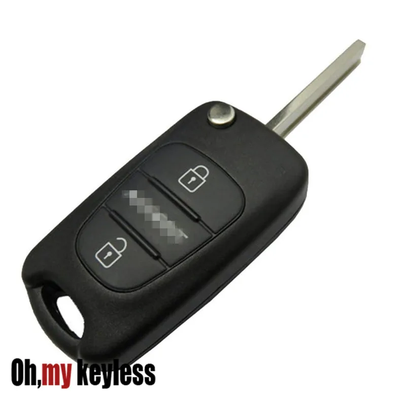 Replacement flip key shell for hyundai accent entry