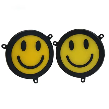 

2Pcs Round shape 90mm Auto LED Daytime Running Light COB DRL cat Front Driving Fog Lamp Yellow Smile Face car styling