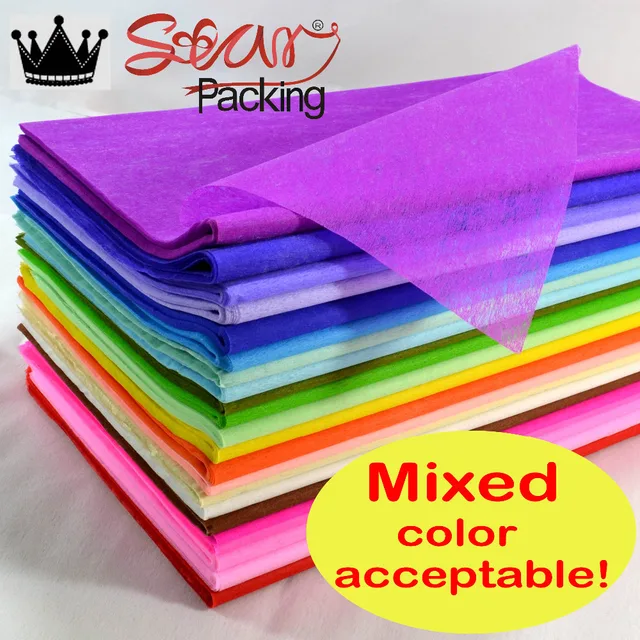 Free shipping on sale mixed solid color tissue paper ...