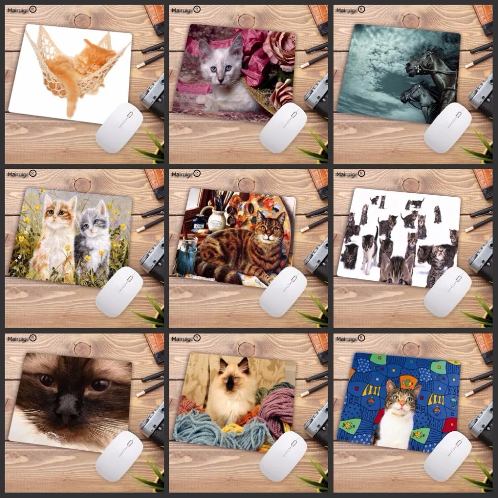 

Mairuige Hot Selling Cat Animal Print Rubber Mousepad Computer Notebook Gaming Mouse Pad Gamer Mice Play Mats Promotion!