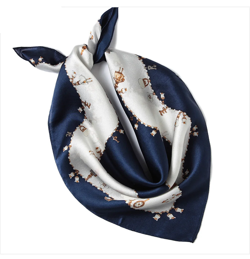 DANKEYISI шелковый шарф женский маленький квадратный шарф из чистого шелка винтажные шарфы Дамский шейный шарф платок