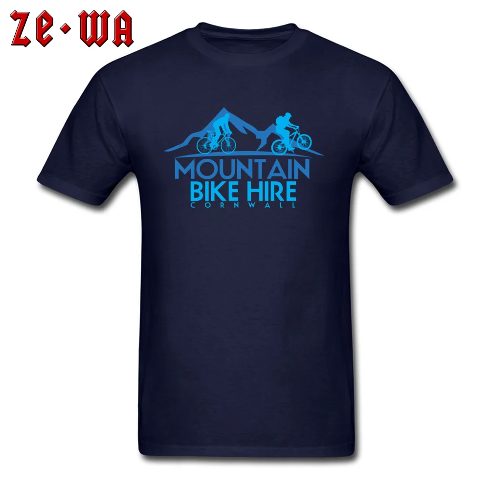 Mountain Biker Logo T-shirts High Quality Short Sleeve Street 100% Cotton Round Neck Young Tees Unique T Shirts Summer Autumn Mountain Biker Logo navy