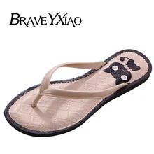 Новинка года; модные тапочки с котом; женские Вьетнамки; нескользящие женские брендовые тапочки; YX2797