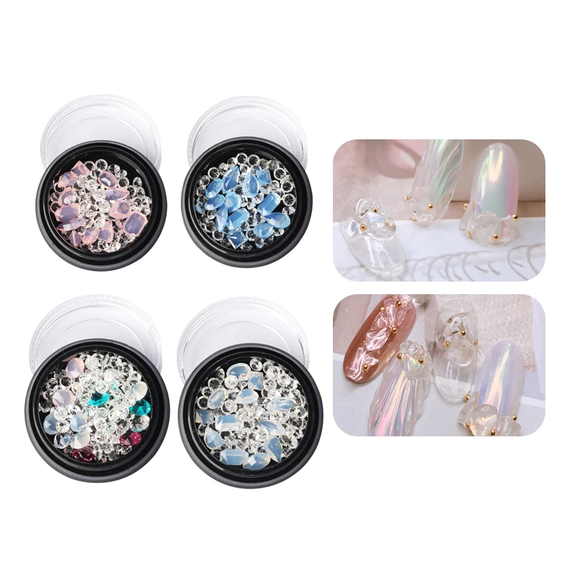 Новый 1 коробка маленький размер 3D Nail Art rhinestone crystal Flatback Clear Клей для страз | Стразы и украшения -32959977845