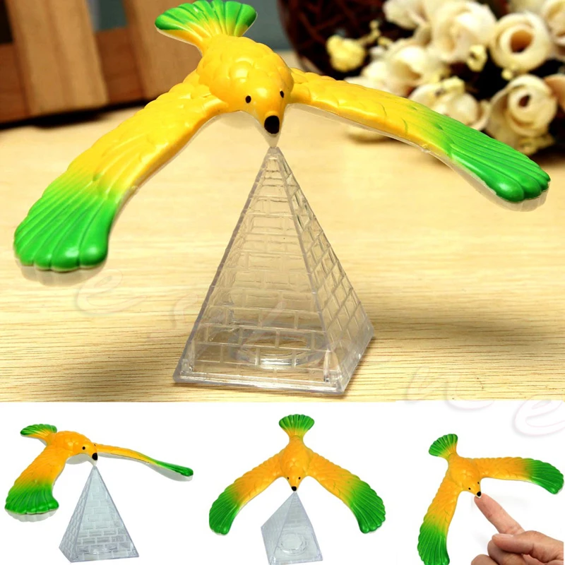 OOTDTY Magic Balancing Bird Science Desk Toy w/ Base Novelty Eagle Fun