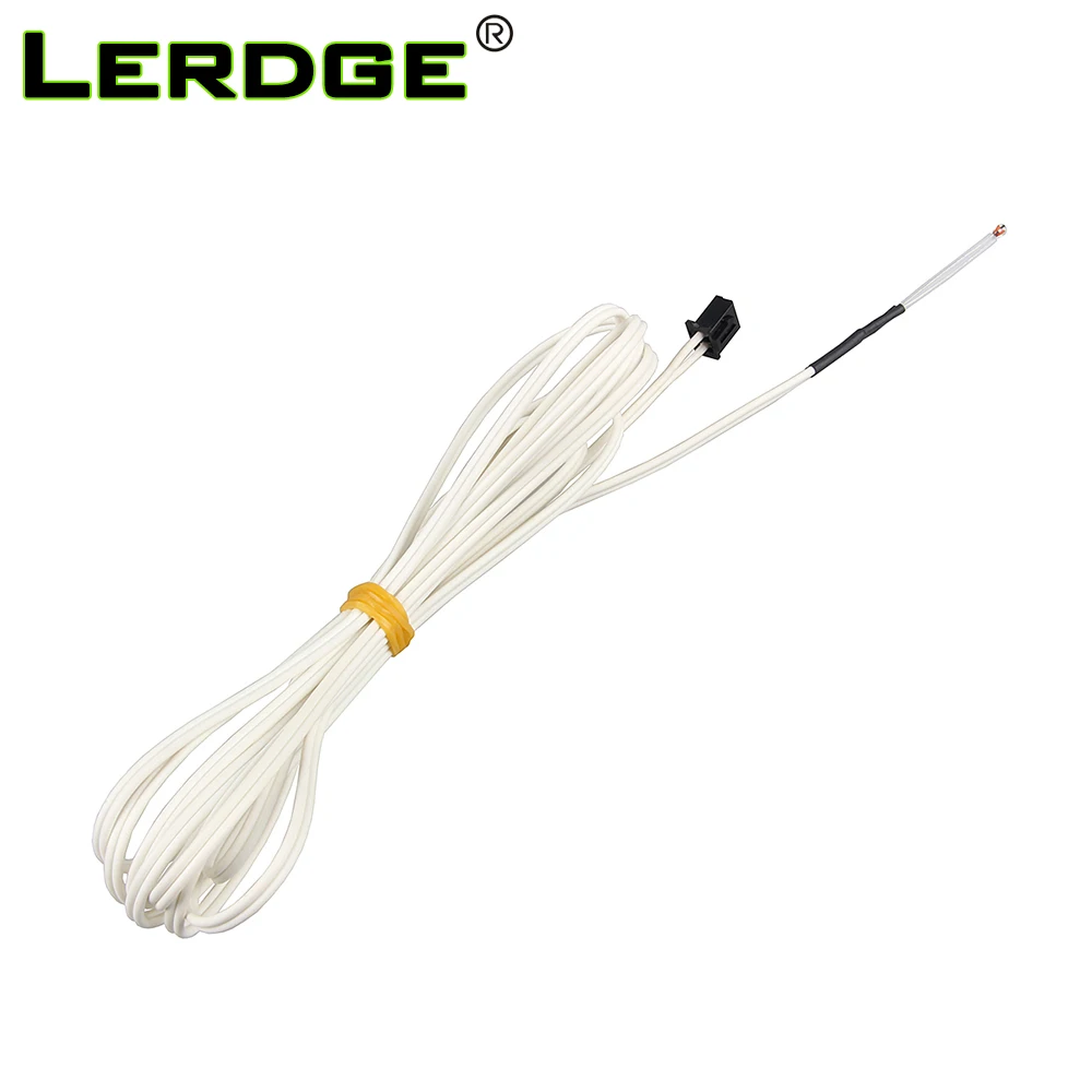 LERDGE NTC 100K B3950 термисторы части 3D-принтера датчик температуры для Hotend термистор нагревательный провод с кабелем 1 м/2 м 1 шт