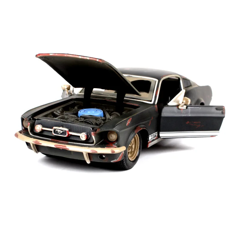 1/24 1967 fute Mustang GT Модель автомобиля из сплава для старой версии Игрушечная машина